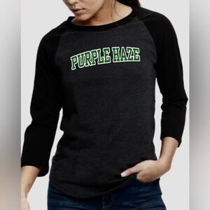 NWT Purple Haze Women’s 3/4 Sleeve Raglan XS, M